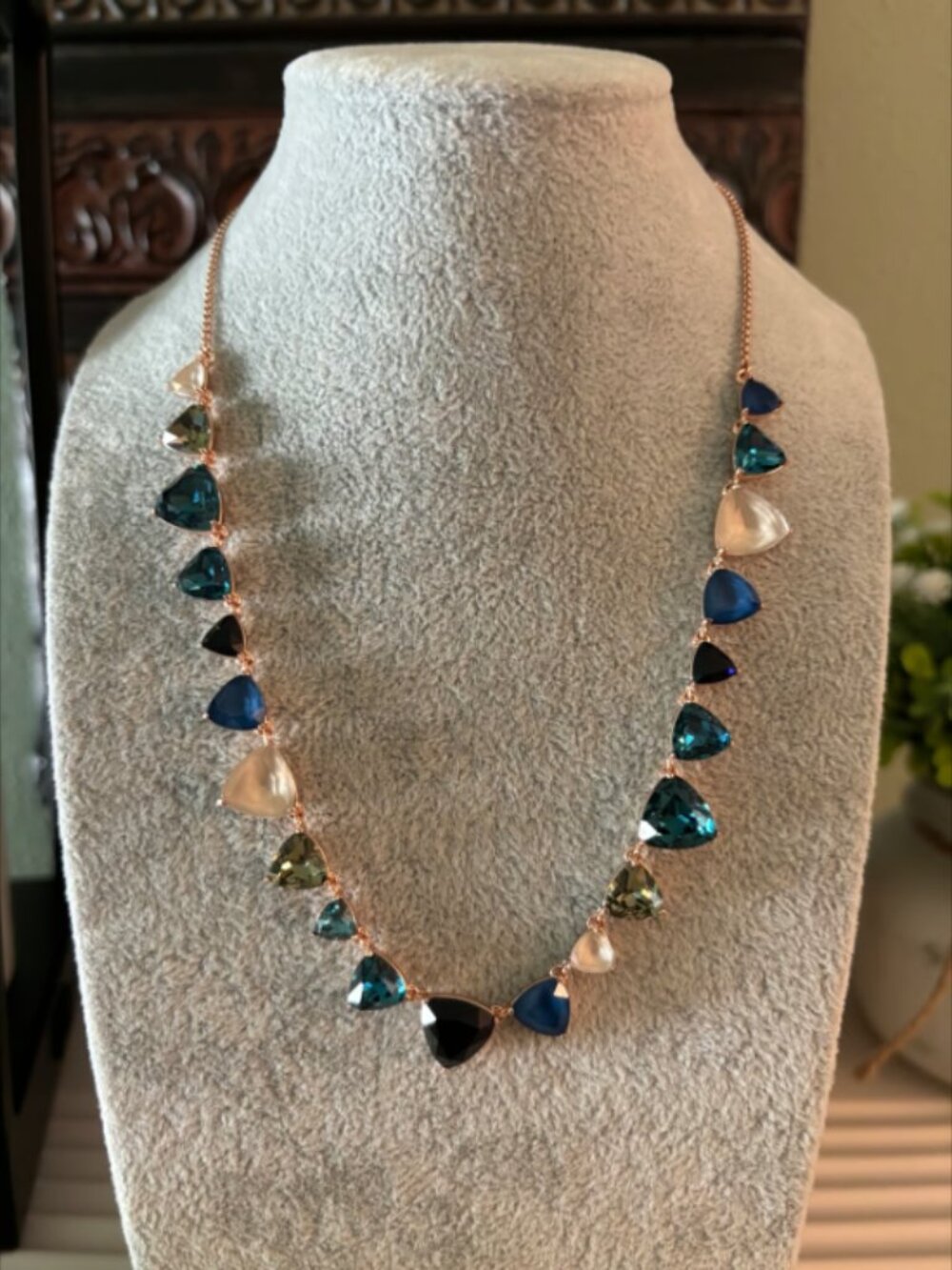 Bomb Party Holiday Jewel Candy Necklace - Blueberry Truffle Rose Gold